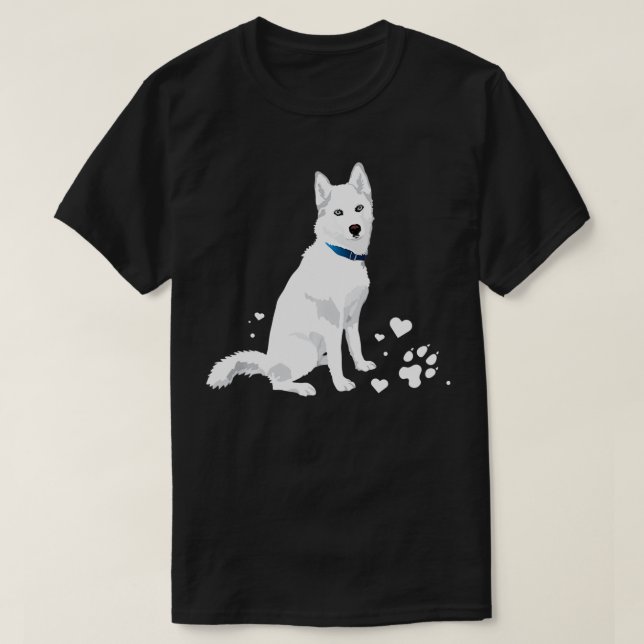 niedlicher weißer sibirischer Husky  T-Shirt (Design vorne)