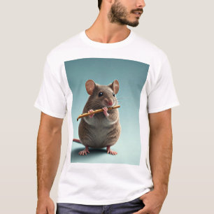 Niedlicher weißer T - Shirt für Musiker und Tierfr