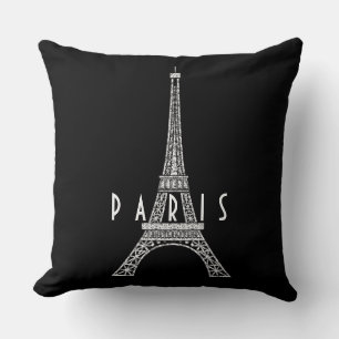 Niedlicher weißer Turm Paris Eiffel Kissen