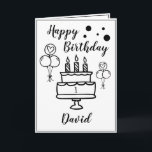 Niedlicher Weißer und Schwarzer Kuchen Grandson 1. Karte<br><div class="desc">Niedlicher Grandson White und Black Cake 1. Geburtstag, dieses Design ist für jeden, der etwas Schönes für einen kleinen Jungen sucht an seinem 1. Geburtstag. Wenn Sie sich für die Einladung zum 1. Geburtstag, besonders für Ihren Enkel, interessieren, ist diese Einladung genau das Richtige für Sie. Das Design beinhaltet einen...</div>