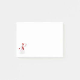 Niedlicher wellenartig bewegender Snowman Post-it Klebezettel
