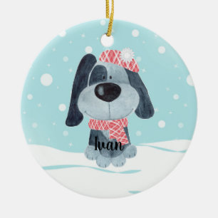 Niedlicher Welpe, Baby Keramik Ornament