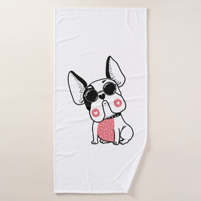 niedlicher Welpe Badehandtuch (Badehandtuch)