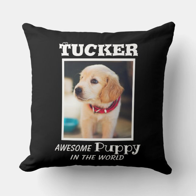 Niedlicher Welpe Golden Retriever Kissen (Vorderseite)