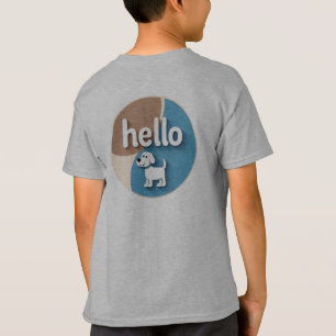 Niedlicher Welpe "Hello" Grafik-T - Shirt
