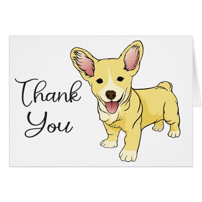 Niedlicher Welpe Hund Pembroke Welsh Corgi Vielen  (Vorderseite (Horizontal))