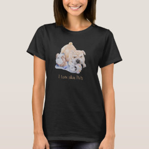 niedlicher Welpe shar pei Hundeporträt mit T-Shirt