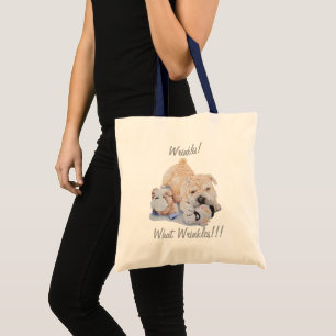 Niedlicher Welpe shar pei Teddybärn-Spaßslogan Tragetasche