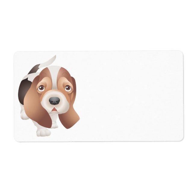 Niedlicher Welpen-Hund-Cartoon-Basset-Hund (Vorne)