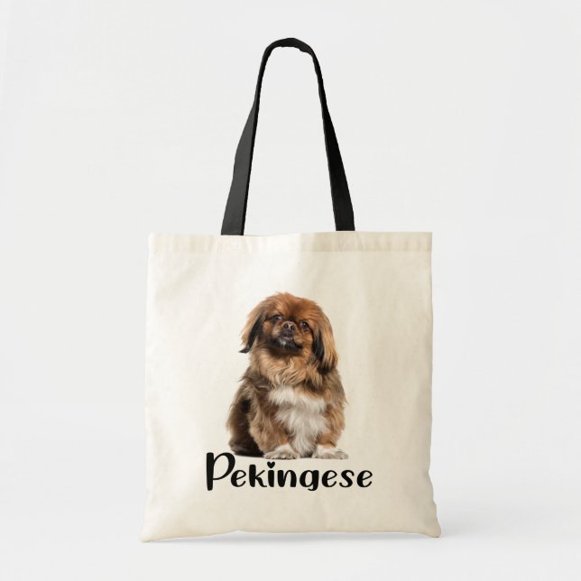 Niedlicher Welpen-Hund Lover-Geschenk Pekingese Tragetasche (Vorne)