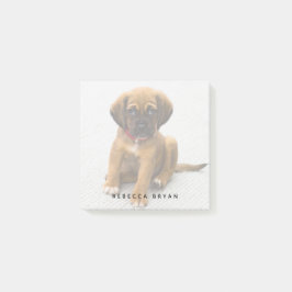 Niedlicher Welpen Personalisierter Hund Lover Foto Post-it Klebezettel