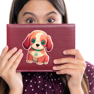 Niedlicher Welpendekor Aufkleber