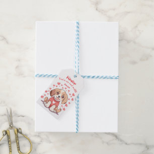 Niedlicher Welpendientag Geschenkanhänger