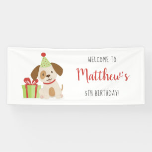 Niedlicher WelpenGeburtstag Banner