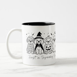 Niedlicher Welpenhund Halloween Custom Zweifarbige Tasse