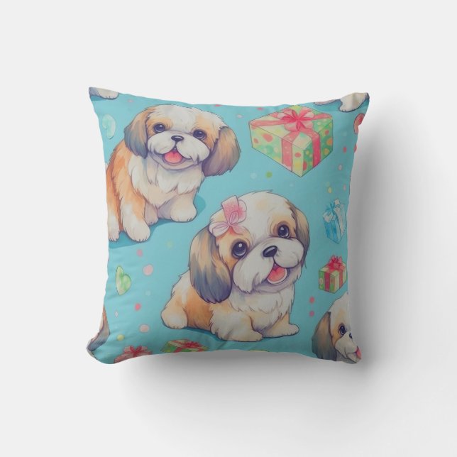 Niedlicher Welpenhund, Haustier Liebhaber Geschenk Kissen (Vorderseite)