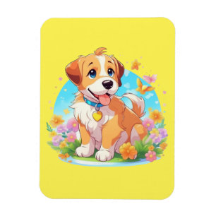 Niedlicher Welpenhund Magnet