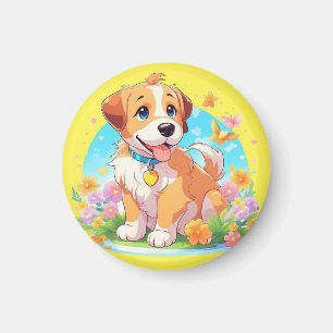 Niedlicher Welpenhund Magnet
