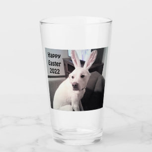 Niedlicher Welpenhund Ostersonnige Ohren Glas
