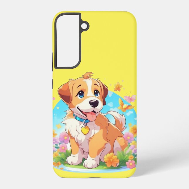 Niedlicher Welpenhund Samsung Galaxy Hülle (Rückseite)