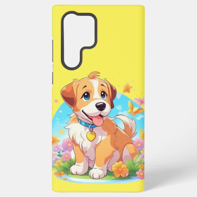 Niedlicher Welpenhund Samsung Galaxy Hülle (Rückseite)