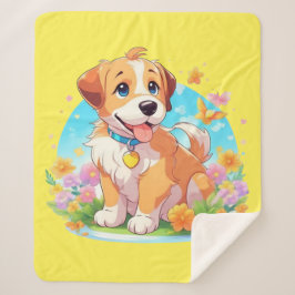 Niedlicher Welpenhund Sherpadecke