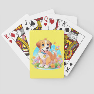Niedlicher Welpenhund Spielkarten