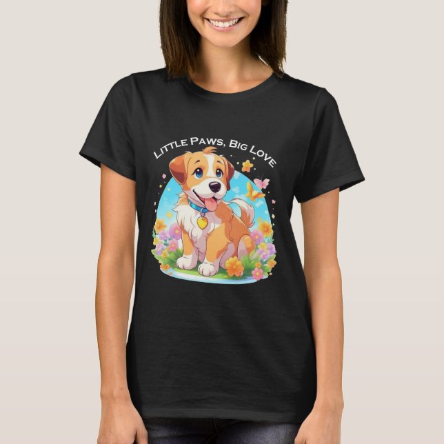 Niedlicher Welpenhund T-Shirt (Vorderseite)