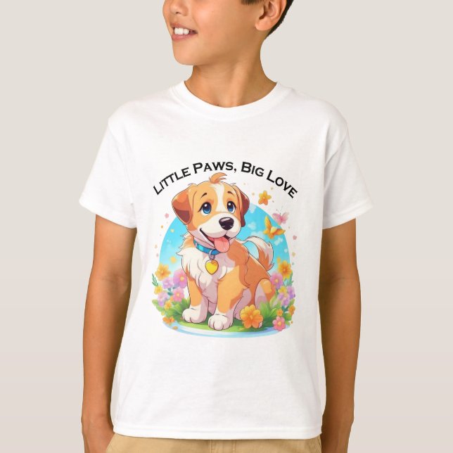 Niedlicher Welpenhund T-Shirt (Vorderseite)