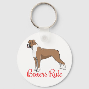 Niedlicher Welpenkartoon-Hund-Lover-Boxer Schlüsselanhänger