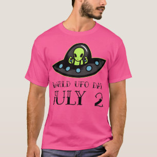 Niedlicher Welt-Ufo-Tag T-Shirt