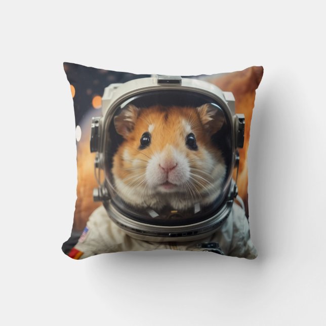 Niedlicher Weltraumamster Kissen (Vorderseite)