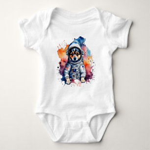 Niedlicher Weltraumhund Baby Strampler