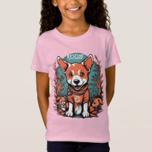 Niedlicher Weltraumhund Welpenwelpen-T - Shirt