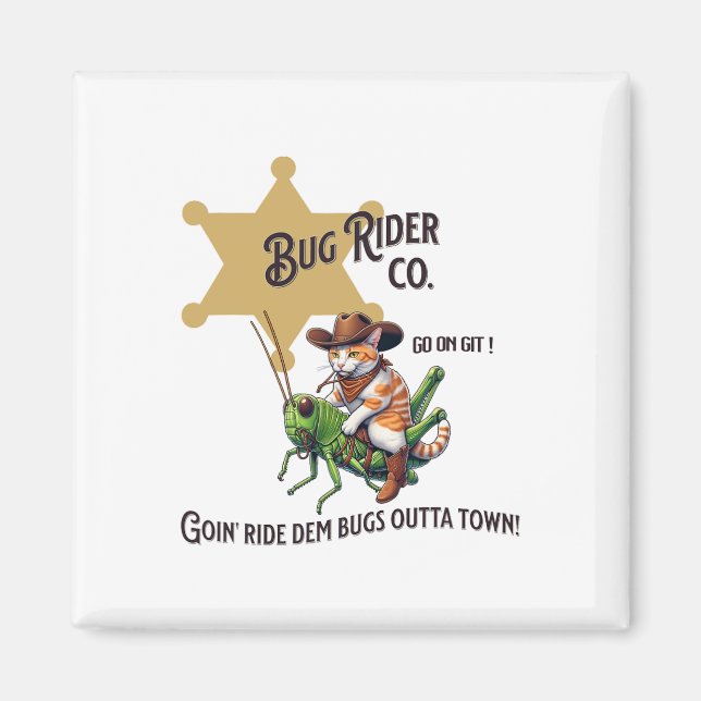 Niedlicher Western Cowboy Cat Tab Magnet (Vorne)