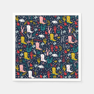 Niedlicher Western Cowgirl Paper Napkins Serviette