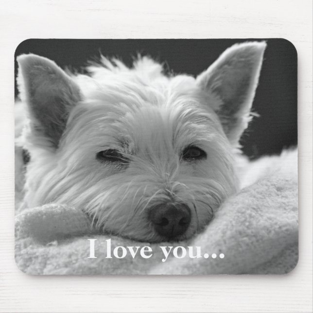 Niedlicher Westhochland-Terrier-Hund Mousepad (Vorne)