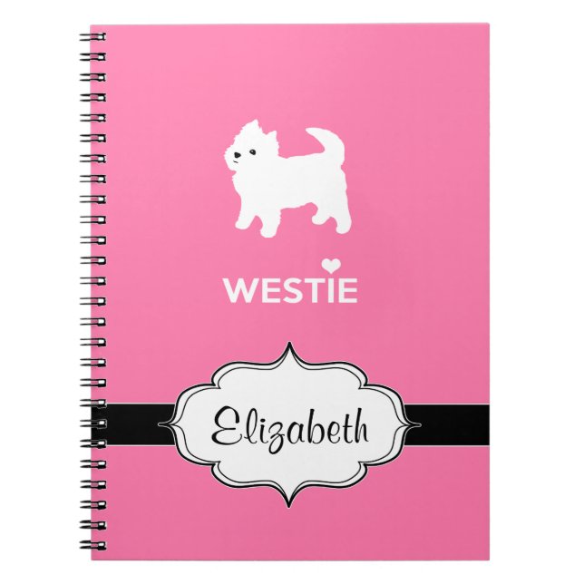 Niedlicher Westhochland-Terrier - i-Liebe Westies Notizblock (Vorderseite)