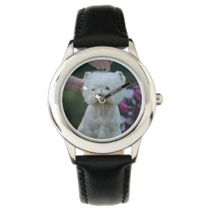 Niedlicher Westhochland-weißer Terrier Armbanduhr