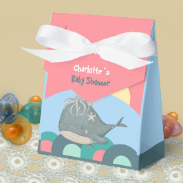 Niedlicher Whale Tintenfisch Pink Babydusche Geschenkschachtel