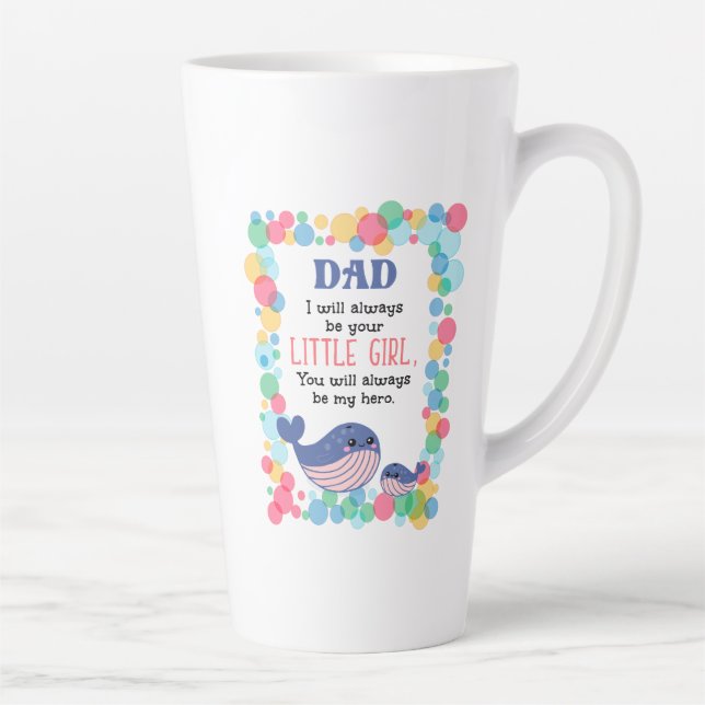 Niedlicher Whale Vater werde ich immer dein kleine Milchtasse (Rechts)
