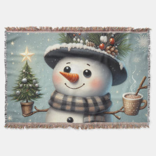 Niedlicher Whimisky Weihnachten/Winterschneemann Decke