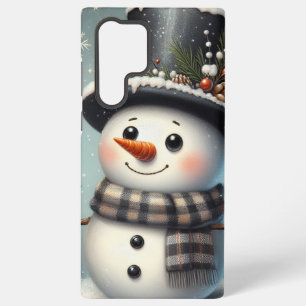 Niedlicher Whimisky Weihnachten/Winterschneemann Samsung Galaxy Hülle