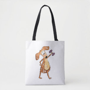Niedlicher Whimsical Brown Hund Heften Tasche