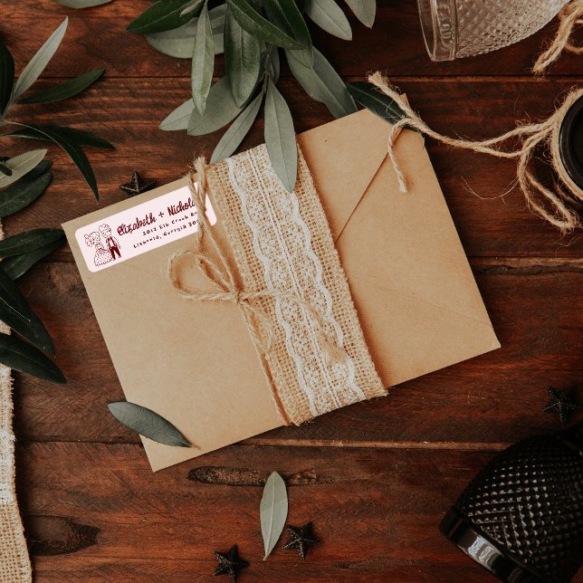 Niedlicher Whimsical Couple Doodle | Monografische (Von Creator hochgeladen)