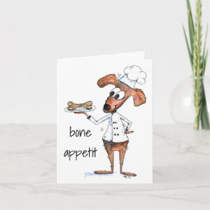 Niedlicher Whimsical Dog Koch Karte
