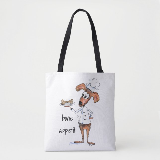Niedlicher Whimsical Dog Koch Tasche (Vorderseite)
