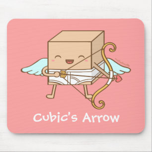 Niedlicher Whimsikkubischer Cupid Arrow Funny Pub Mousepad
