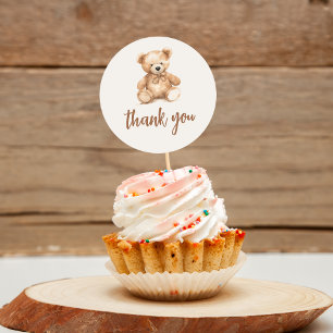 Niedlicher Whimsischer Bär Runder Aufkleber