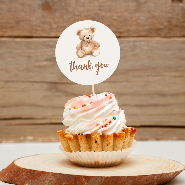 Niedlicher Whimsischer Bär Runder Aufkleber (Von Creator hochgeladen)